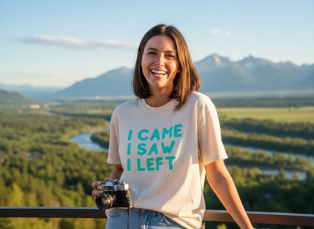 I Came I Saw I Left T-Shirt | Funny Introvert Gift Tee for Antisocial People