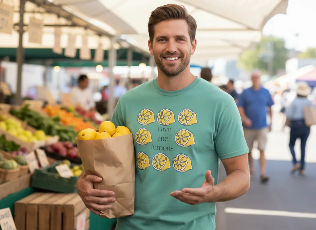 Give Me Lemons T-Shirt | Cute Lemon Citrus Graphic Tee | Fun Fruit Gift