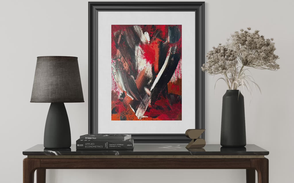 Eruption of Emotion Giclée Abstract Art Print | Passepartout Mounted Fine Art Print | Modern Colourful Wall Art