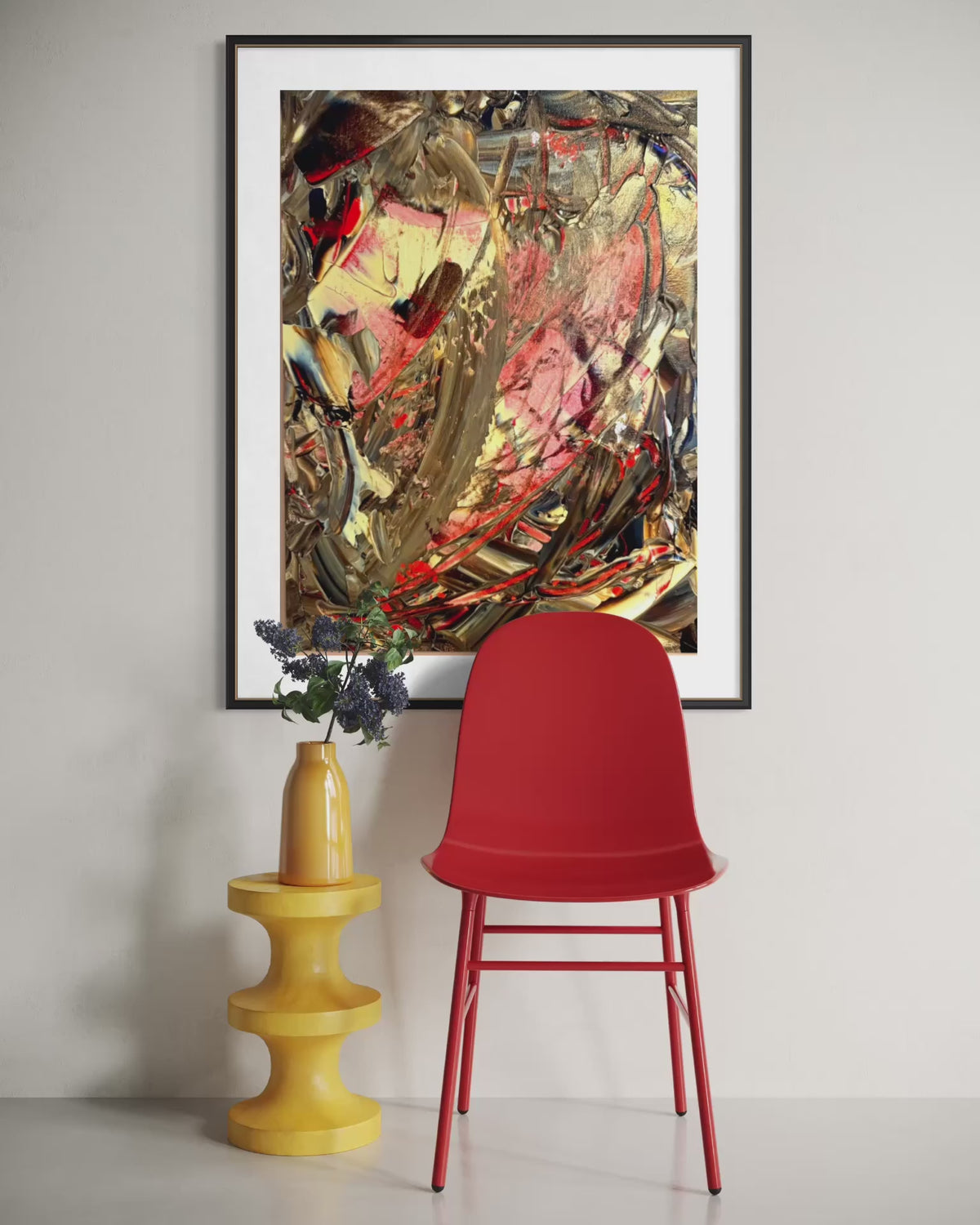 Dance of Colour Giclée Abstract Art Print | Passepartout Mounted Fine Art Print | Modern Colourful Wall Art