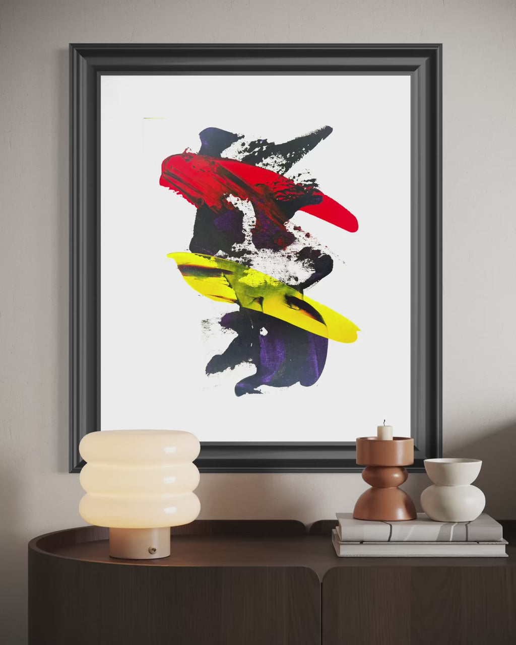 Joy in Motion Giclée Abstract Art Print | Passepartout Mounted Fine Art Print | Modern Colourful Wall Art